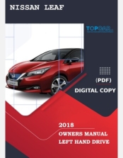 NISSAN LEAF 2018 OWNERS MANUAL